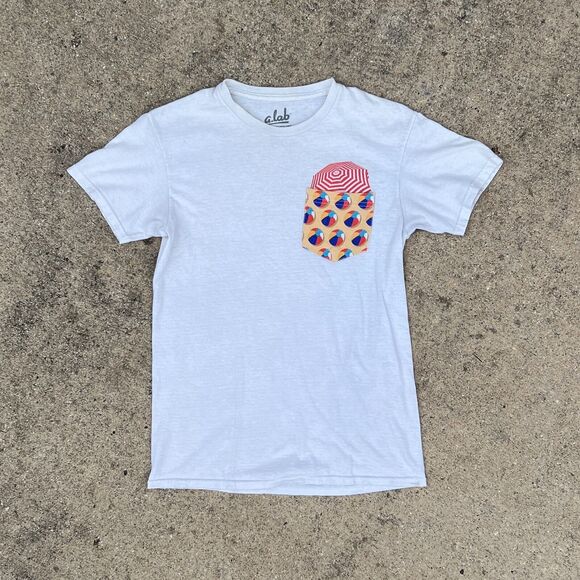 A.LAB Beach Umbrella Pocket T-Shirt | Size S - Picture 1 of 3